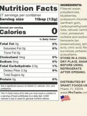 Mr-taste-blueberry-nutrition-facts